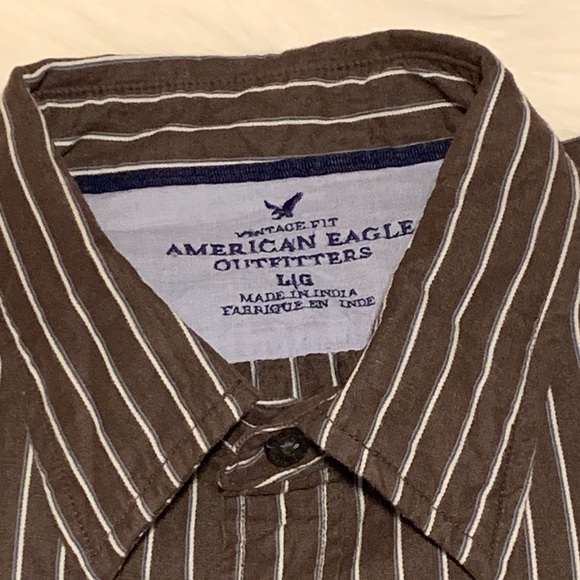 SOLD: Men’s Stripped Button Down - Picture 2 of 4